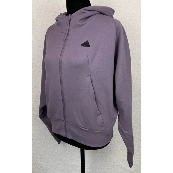 ADIDAS • Shadow Violet F23 ZNE Full-Zip Hooded Jacket - Picture 7 of 16